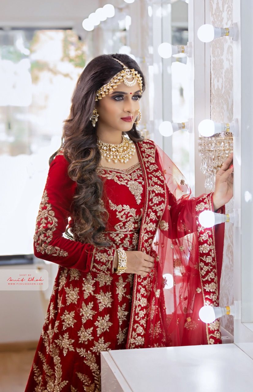 Mathapatti Kundan Necklace Lehenga Punjabi Bridal Makeup 1
