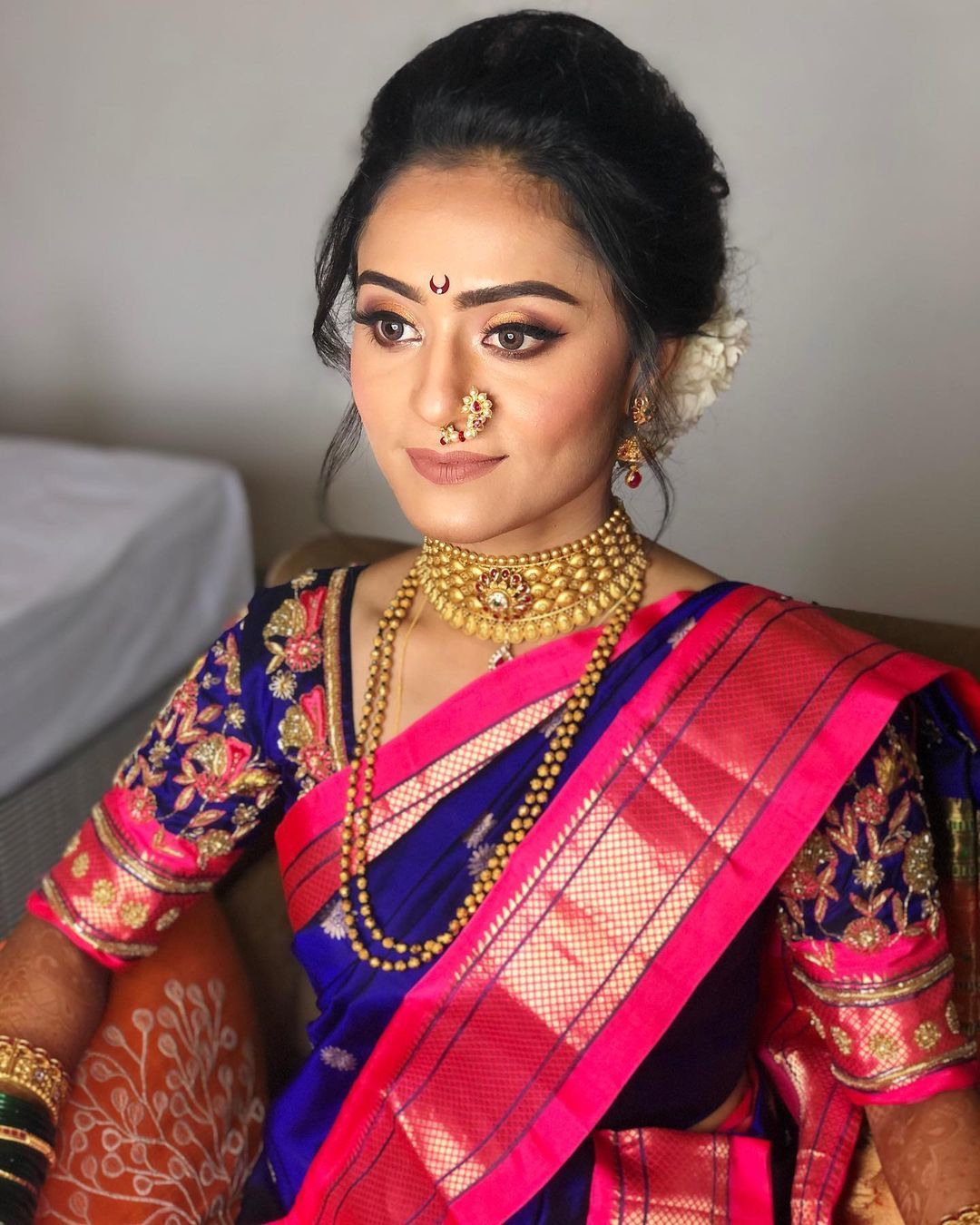 Alisha Jaiswal on Instagram Maharashtrian Bridal Makeup look for  beautiful bride Bhavita Makeup  hairstyle alishamakeupartistt  navarilook navari bridallook 