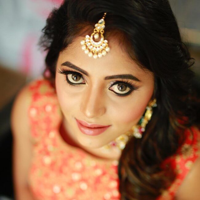 Indian Engagement Makeup Tejaswini Makeup Artist   Indian Engagement Makeup Look By Tejaswini Makeup Artist Pune 650x650 